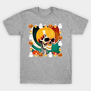 Skull inside Halloween Picture Frame T-Shirt